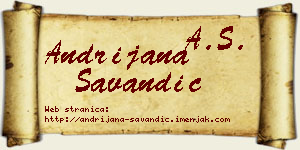 Andrijana Savandić vizit kartica